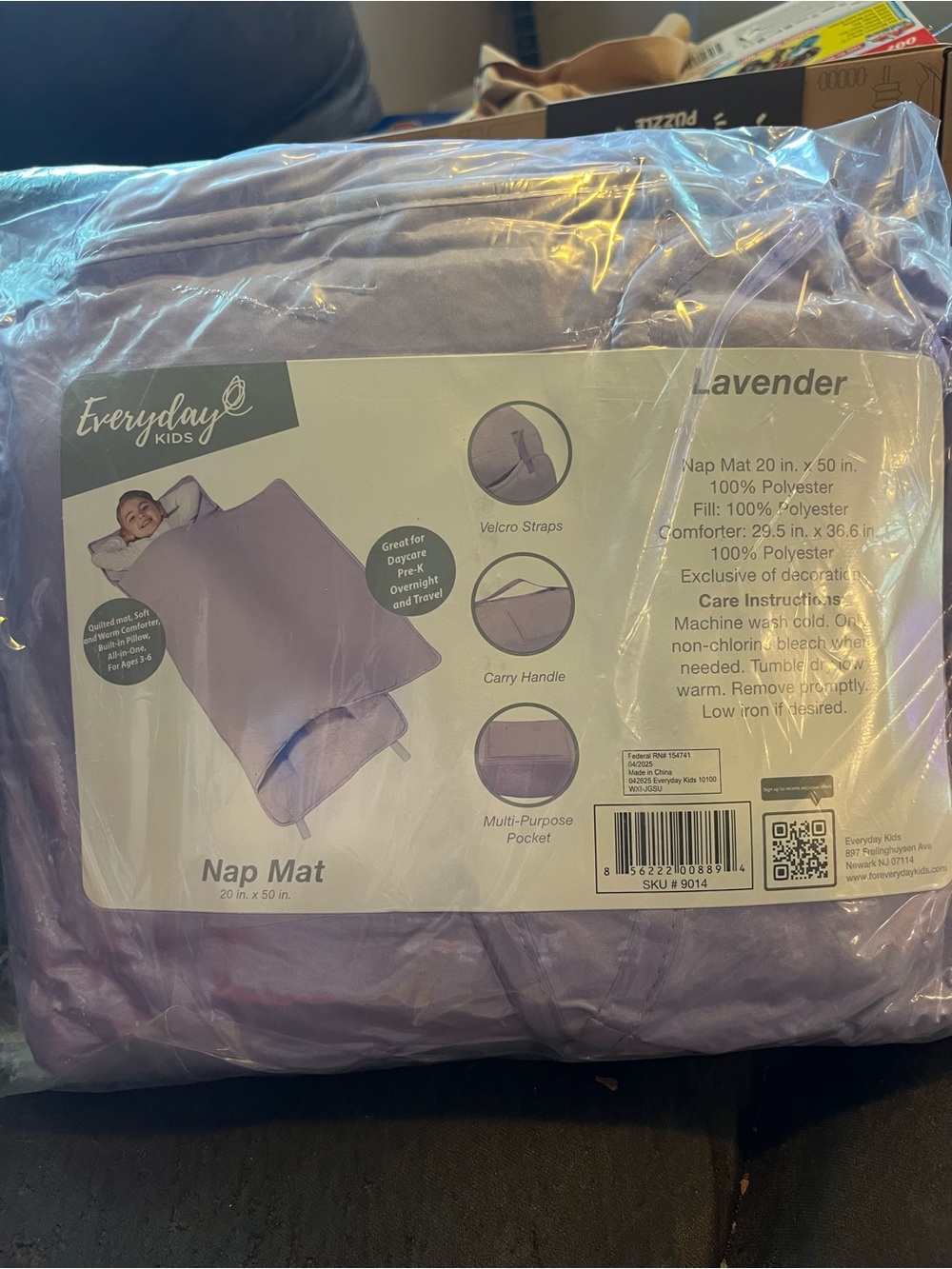 Lavender Nap Mat - Soft Kids Sleeping Mat